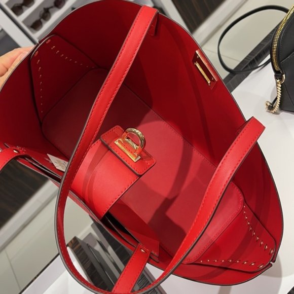 Michael Kors Manhattan Large Tote Leather Color Flame - Picture 9 of 16